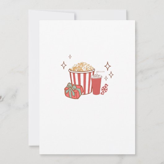 Weihnachts-Filmabend Weihnachten Party Einladung (Rückseite)