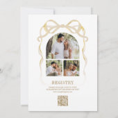 Weihnachts-Fireplace Bow QR-Brautparty Einladung (Rückseite)