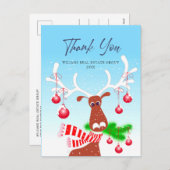 Weihnachts-Firmendanken Feiertagspostkarte (Vorne/Hinten)