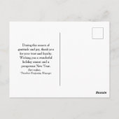 Weihnachts-Firmenlogo Feiertage Wünsche Postkarte (Rückseite)