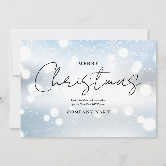 Weihnachts-Firmenlogo Feiertagskarte (Vorderseite)