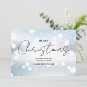 Weihnachts-Firmenlogo Feiertagskarte (Stehend Vorderseite)