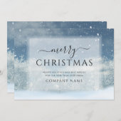 Weihnachts-Firmenlogo für Winterwald Feiertagskarte (Vorne/Hinten)