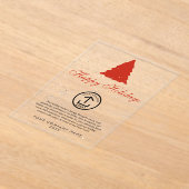 Weihnachts-Firmenlogo-Weihnachtskarte Acryleinladungen (Ablage )