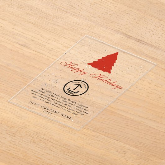 Weihnachts-Firmenlogo-Weihnachtskarte Acryleinladungen (Ablage )