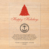 Weihnachts-Firmenlogo-Weihnachtskarte Acryleinladungen (Vorderseite)