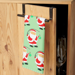 Weihnachts-Fischerei-Geschenk Geschirrtuch