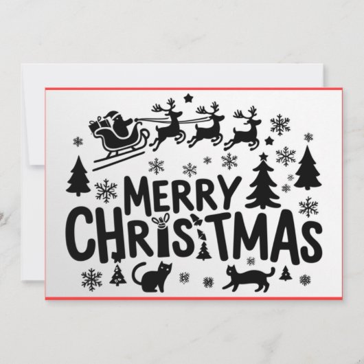 Weihnachts-Flachgrusskarte Feiertagskarte (Vorderseite)