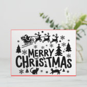 Weihnachts-Flachgrusskarte Feiertagskarte (Stehend Vorderseite)