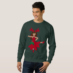 Weihnachts-Flamenco-Tänzer-Emoji-Männer-Sweatshirt Sweatshirt