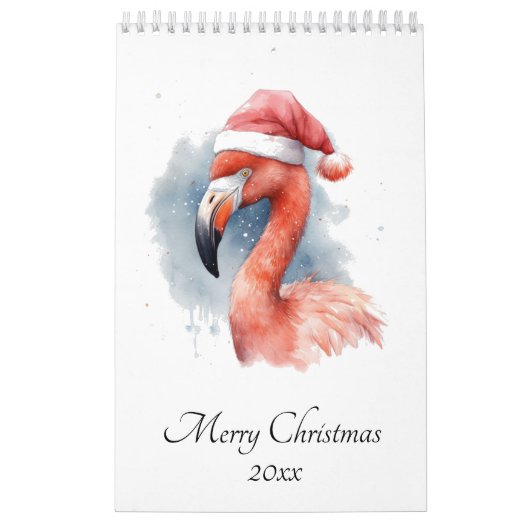 Weihnachts-Flamingo anpassbar Kalender (Titelbild)