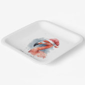 Weihnachts-Flamingo, anpassbar Pappteller (Gewinkelt)