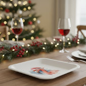 Weihnachts-Flamingo, anpassbar Pappteller