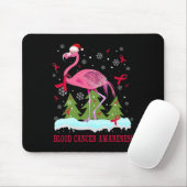 Weihnachts Flamingo Blutkrebs Bewusstsein Geschenk Mousepad (Mit Mouse)