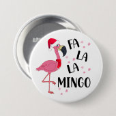 Weihnachts-Flamingo-Button Button (Vorne & Hinten)