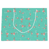 Weihnachts Flamingo Drehung große Geschenktüte (Vorderseite)