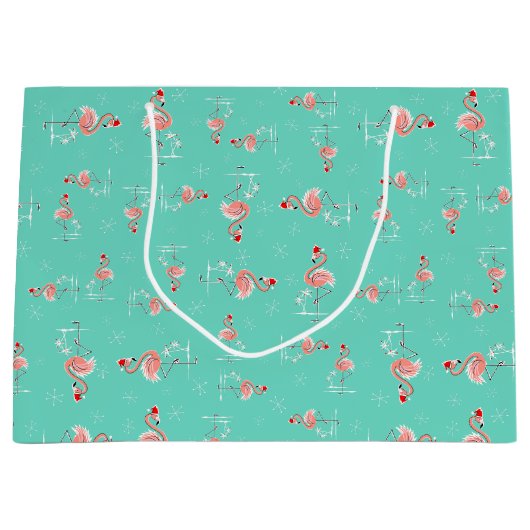 Weihnachts Flamingo Drehung große Geschenktüte (Vorderseite)