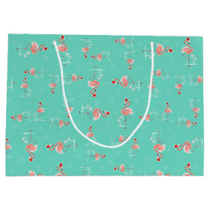 Weihnachts Flamingo Drehung große Geschenktüte