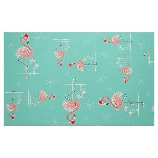 Weihnachts Flamingo Drehung große Muster Stoff (Fat Quarter (45,7 x 55,9 cm))