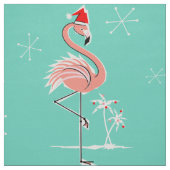 Weihnachts Flamingo Drehung große Muster Stoff (Muster)