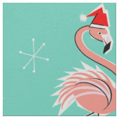 Weihnachts Flamingo Drehung große Muster Stoff (Nahaufnahme)
