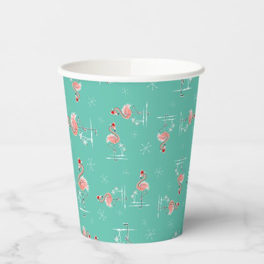 Weihnachts-Flamingo-Drehung Pappbecher (Links)