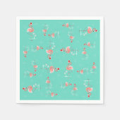 Weihnachts-Flamingo-Drehung Serviette (Vorderseite)