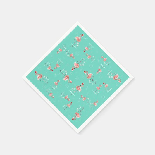 Weihnachts-Flamingo-Drehung Serviette (Ecke)