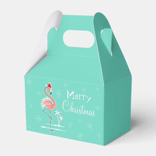 Weihnachts Flamingo Frohe Weihnachtsgeschenke Gabl Geschenkschachtel (Vorderseite)