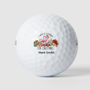 Weihnachts-Flamingo für Florida Golfer Golfball
