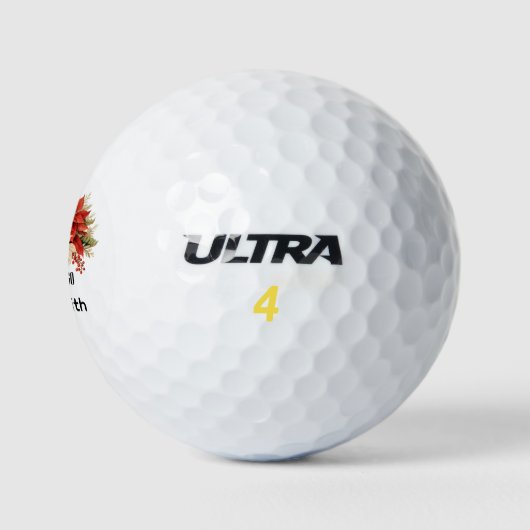 Weihnachts-Flamingo für Florida Golfer Golfball (Logo)