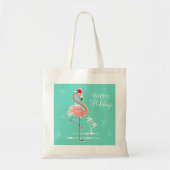 Weihnachts Flamingo Happy Holidays Tasche (Vorne)