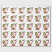 Weihnachts Flamingo Holiday Packpapier (Flach)