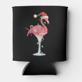Weihnachts Flamingo Lights Xmas Tropisches Tier Dosenkühler (Vorderseite)