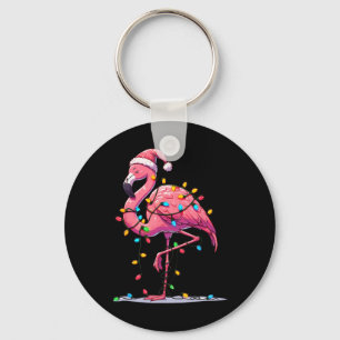 Weihnachts Flamingo Lover Santa Xmas Frauen Männer Schlüsselanhänger