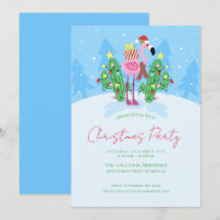 Weihnachts Flamingo mit Kaktus.