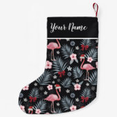 Weihnachts Flamingo Name Kleiner Weihnachtsmann St Weihnachtsstrumpf (Rückseite)