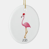 Weihnachts-Flamingo-Ornament Keramik Ornament (Rechts)