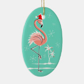 Weihnachts-Flamingo-Ornament Keramik Ornament (Rechts)