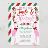 Weihnachts-Flamingo-Party Einladung (Vorne/Hinten)
