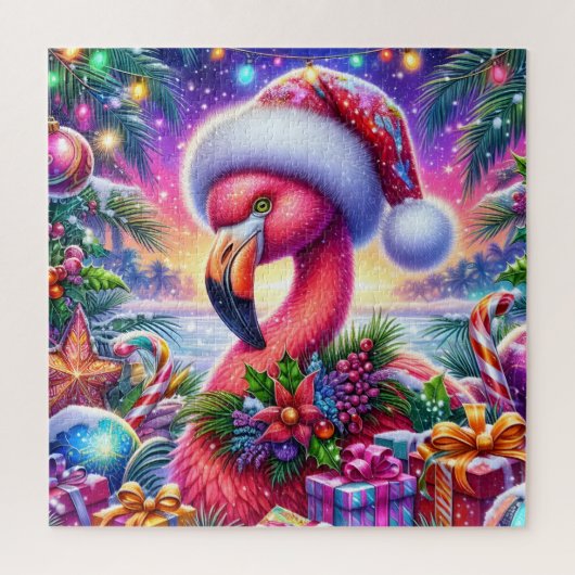 Weihnachts-Flamingo-Puzzle Puzzle (Vertikal)