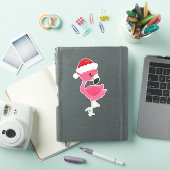 Weihnachts-Flamingo, Rosa Flamingo, Weihnachtsmann Aufkleber (iPad Hülle)