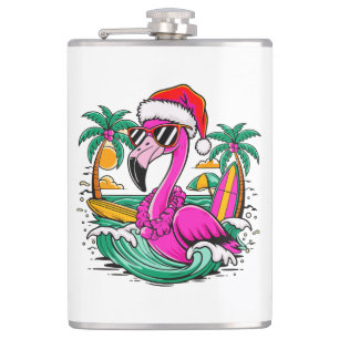Weihnachts-Flamingo-Spaß im Paradies Flachmann