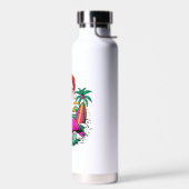 Weihnachts-Flamingo-Spaß im Paradies Trinkflasche (Links)