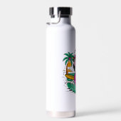Weihnachts-Flamingo-Spaß im Paradies Trinkflasche (Rechts)