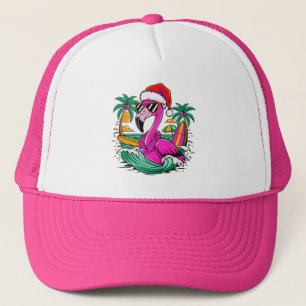 Weihnachts-Flamingo-Spaß im Paradies Truckerkappe