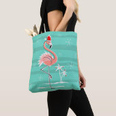 Weihnachts-Flamingo-Streifen überall in der Tasche (Von Nahem)