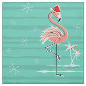 Weihnachts Flamingo Strip große Muster Stoff (Muster)