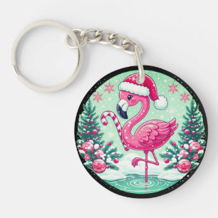Weihnachts-Flamingo-Sublimations-Clipart-10424 Schlüsselanhänger