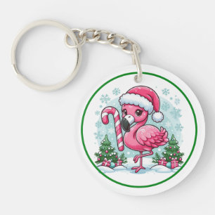 Weihnachts-Flamingo-Sublimations-Clipart  Schlüsselanhänger